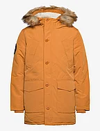 EVEREST FAUX FUR HOODED PARKA - MUSTARD YELLOW