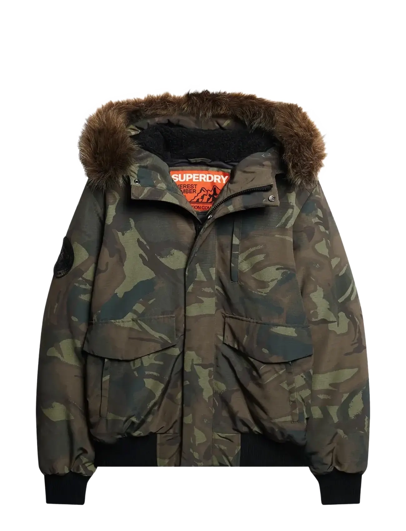 Superdry EVEREST HOODED PUFFER BOMBER - Jackets & Coats - CAMO / multi