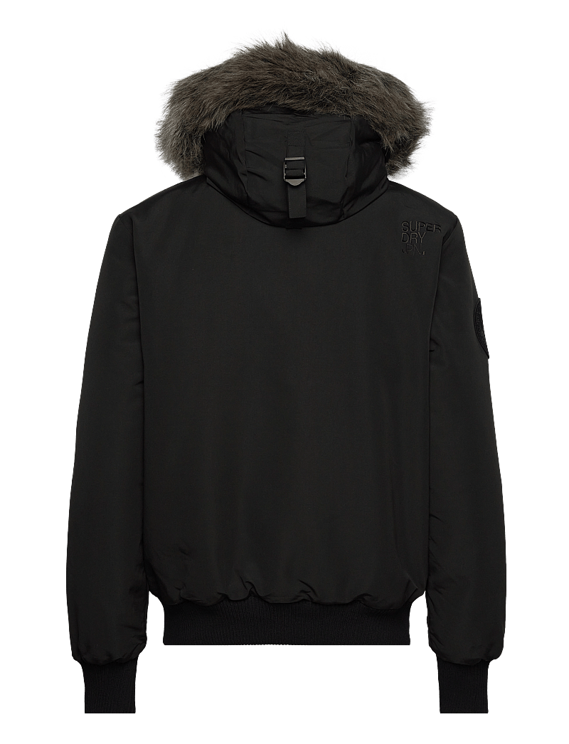 Superdry - EVEREST HOODED PUFFER BOMBER - vinterjackor - jet black - 2