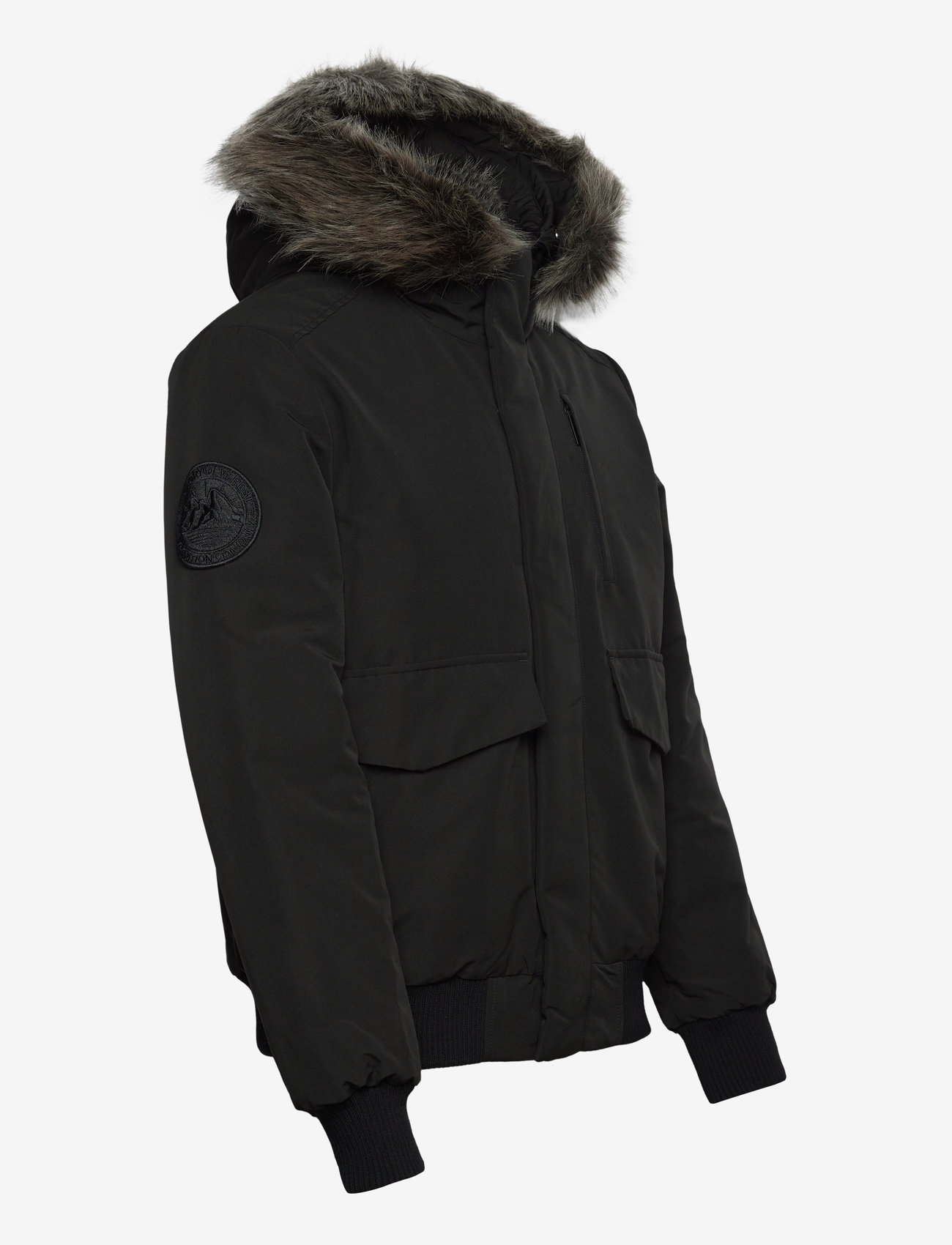 Superdry - EVEREST HOODED PUFFER BOMBER - vinterjackor - jet black - 3