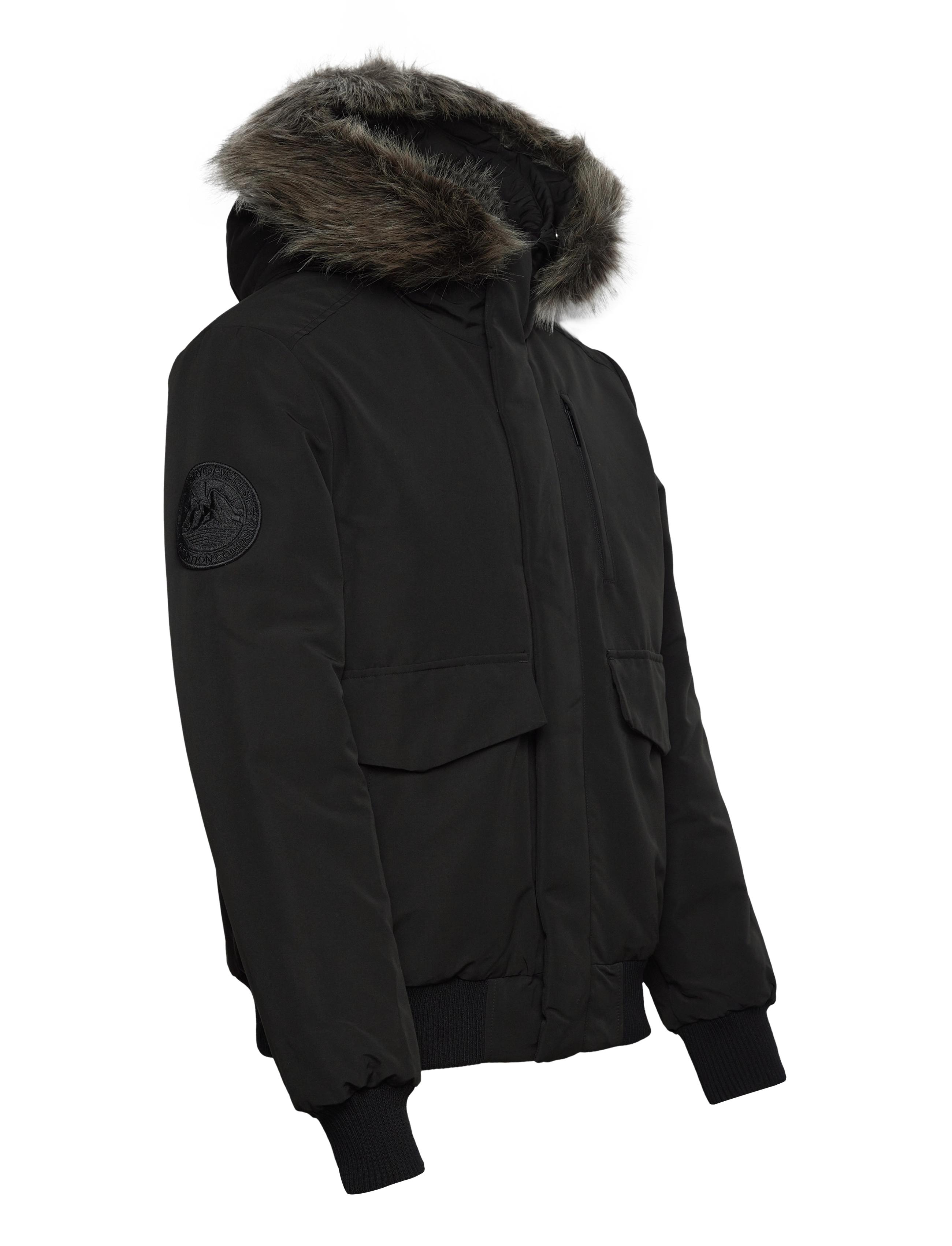 Superdry - EVEREST HOODED PUFFER BOMBER - vinterjakker - jet black - 3