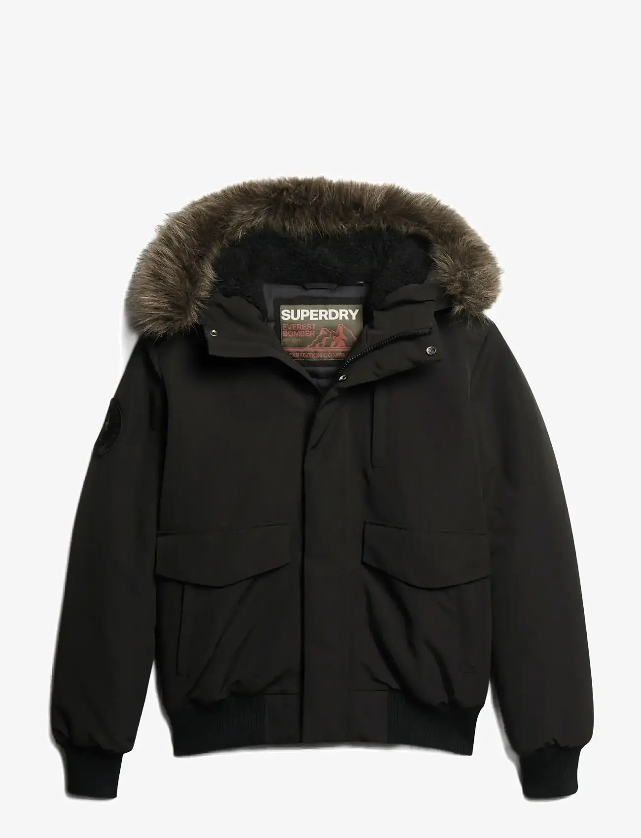 Superdry - EVEREST HOODED PUFFER BOMBER - vinterjackor - jet black - 4