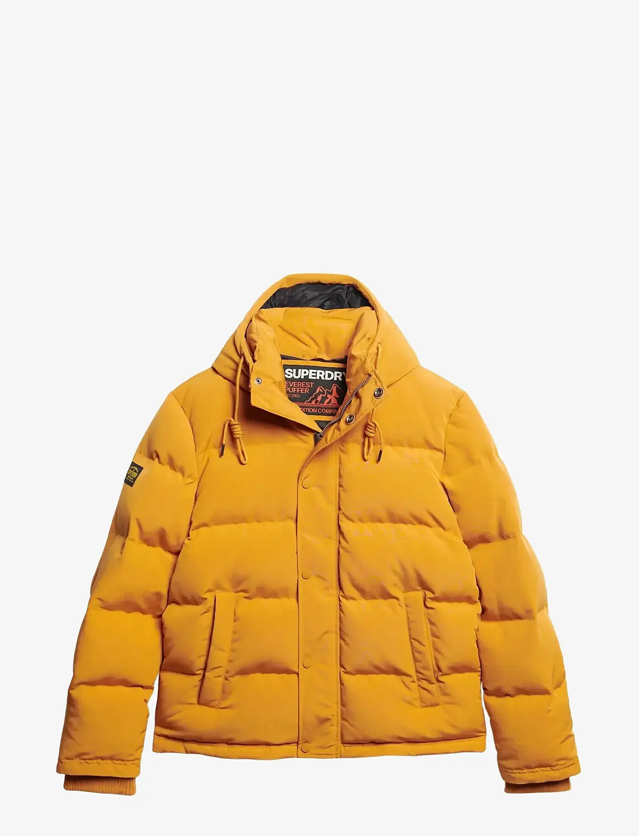 Superdry - EVEREST SHORT HOODED PUFFER - talvejoped - mustard - 1