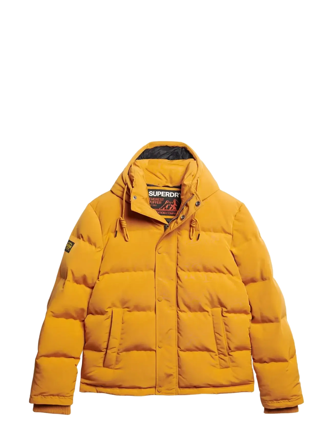 Superdry EVEREST SHORT HOODED PUFFER - Gefütterte Jacken - MUSTARD / yellow