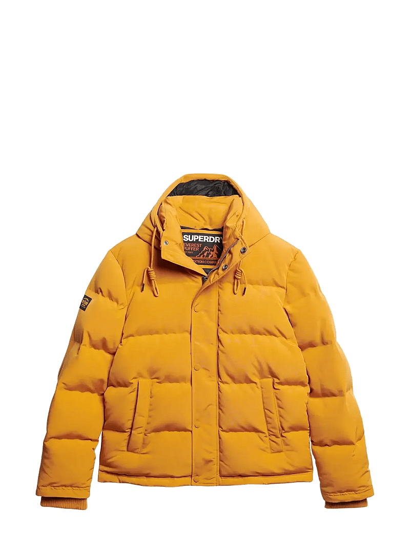 Superdry - EVEREST SHORT HOODED PUFFER - vinterjakker - mustard - 1