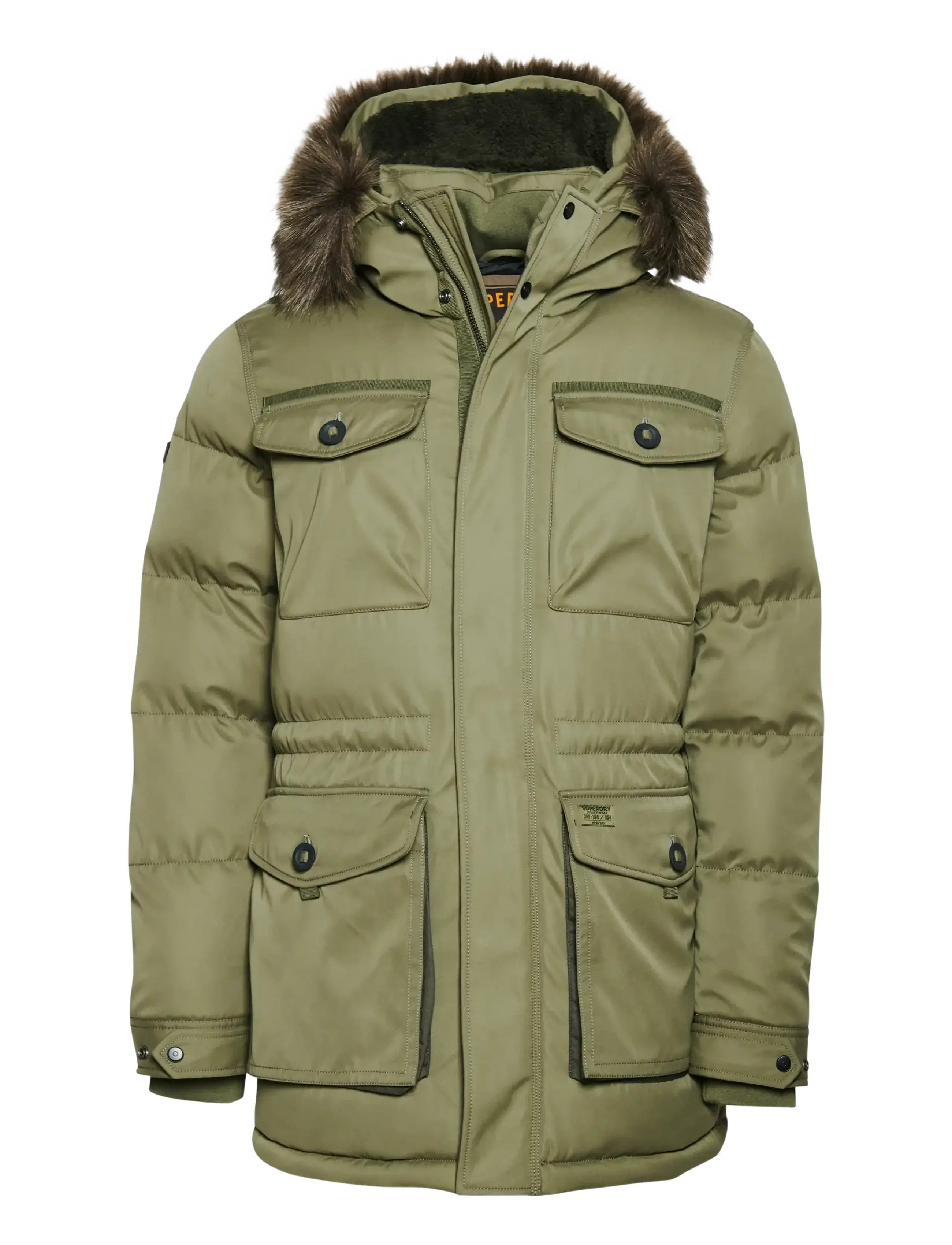 Superdry - CHINOOK FAUX FUR PARKA - dusty olive green - 1