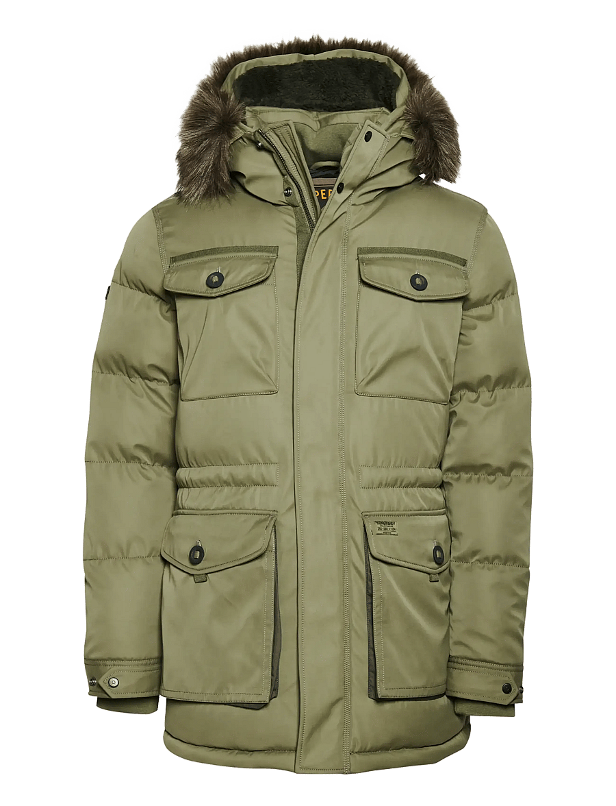 Superdry - CHINOOK FAUX FUR PARKA - dusty olive green - 1