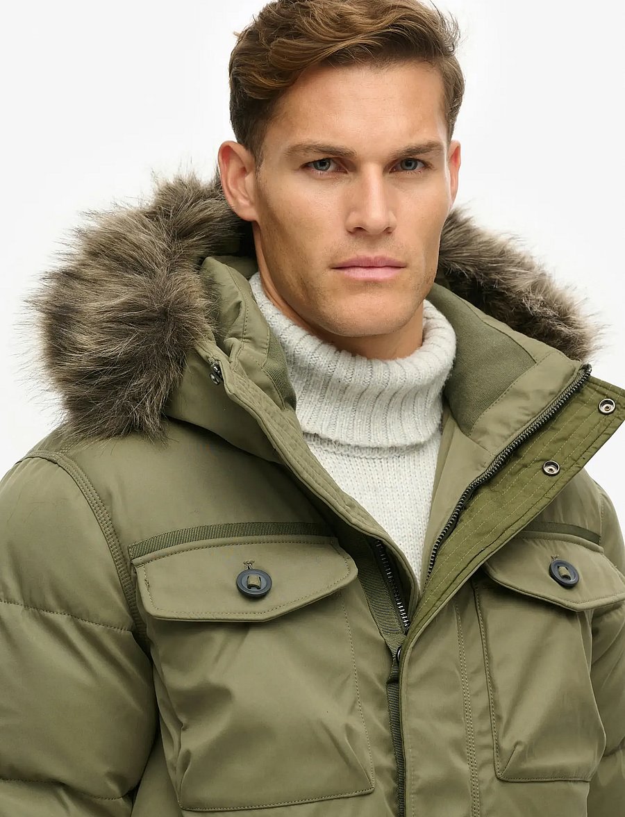 Superdry - CHINOOK FAUX FUR PARKA - dusty olive green - 3