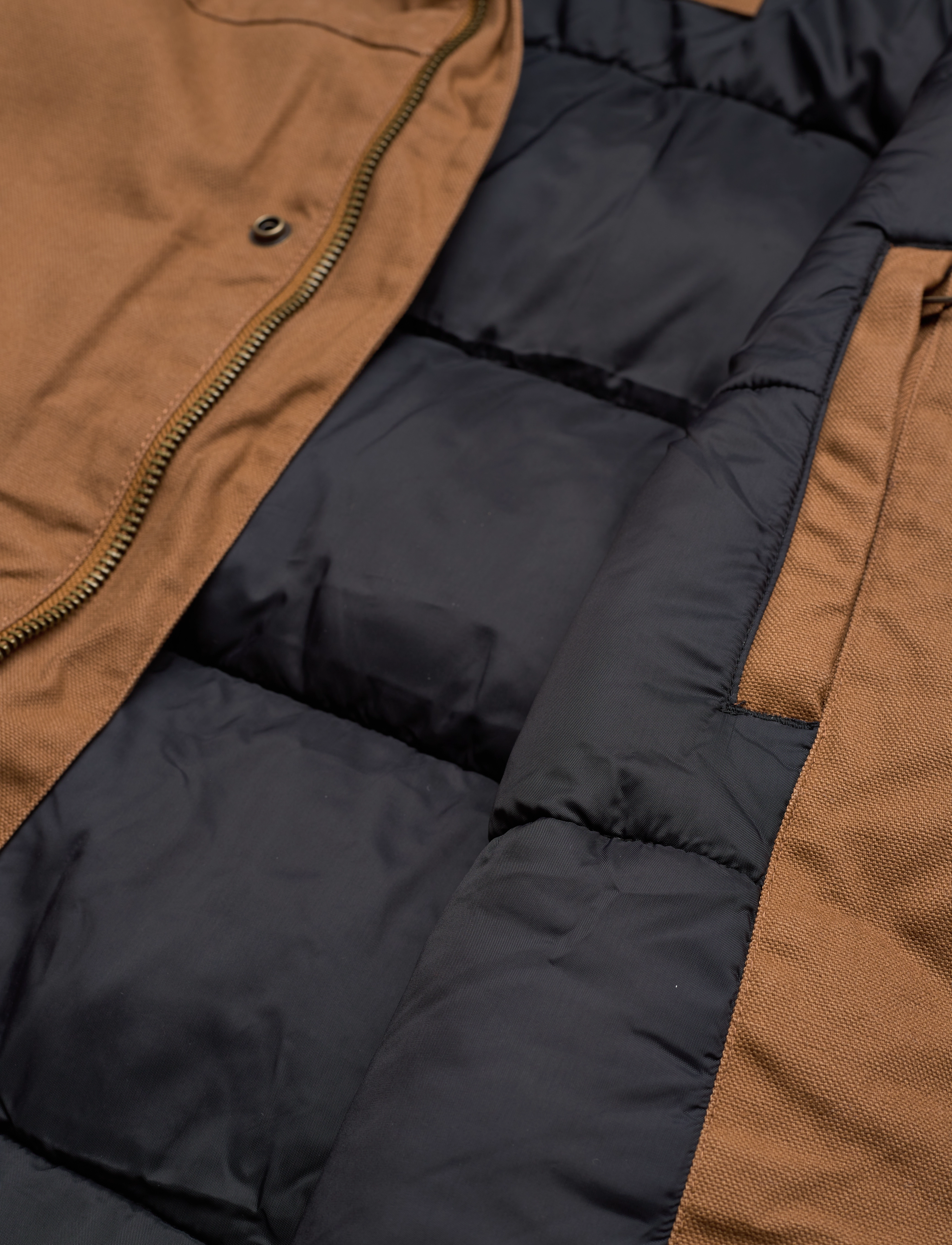 Superdry - WORKWEAR HOODED PARKA - denim co tobacco brown - 4