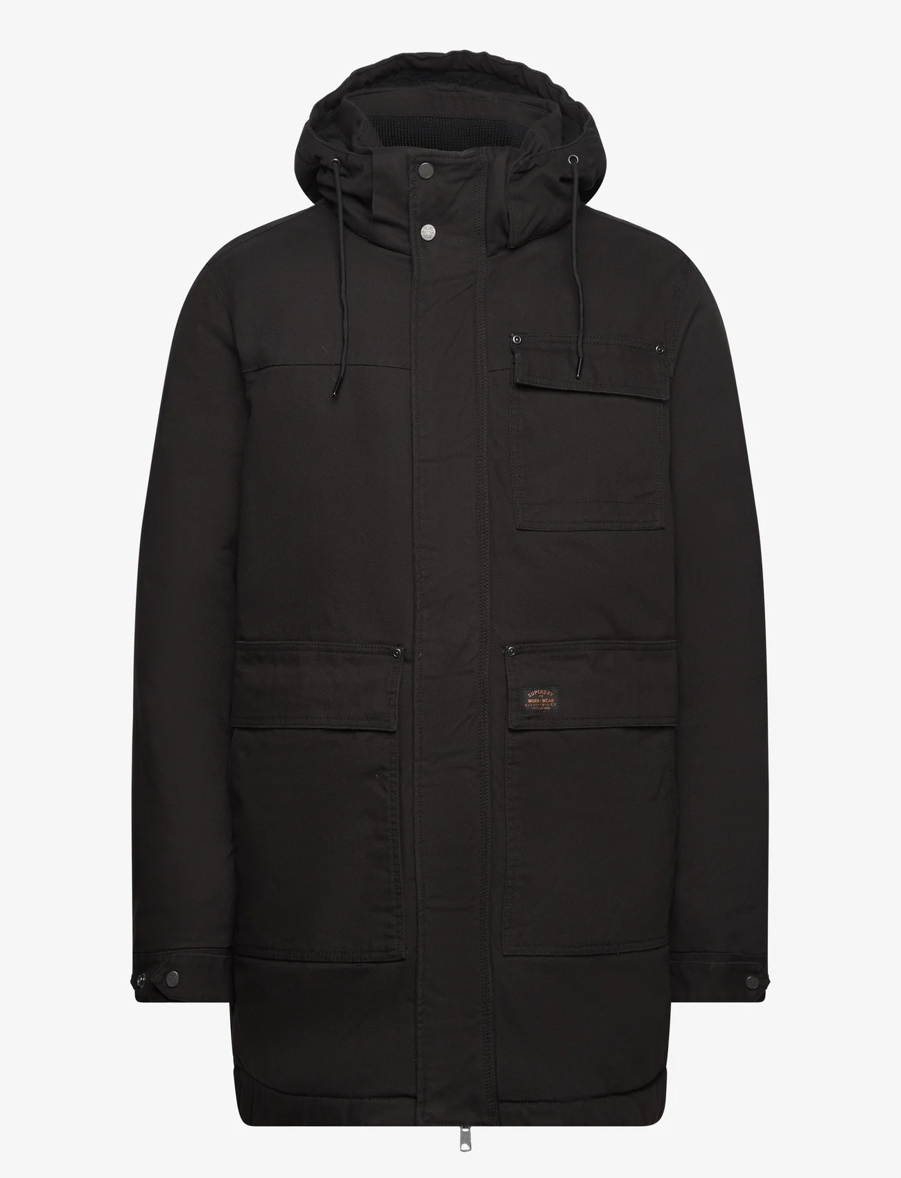 Superdry - WORKWEAR HOODED PARKA - winter jackets - noir - 0