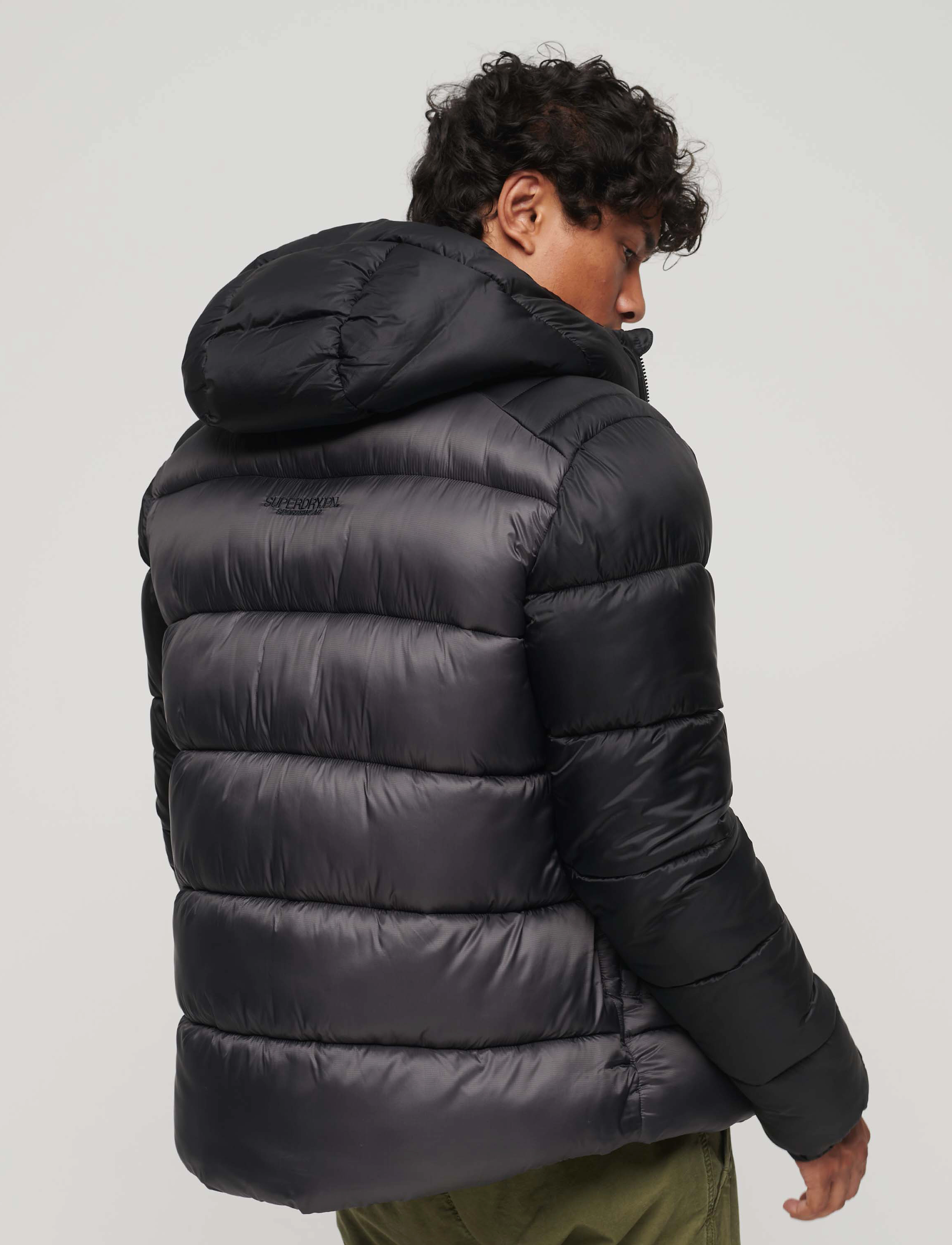 Superdry - HOOD COLOUR BLOCK SPORT PUFFER - black - 3