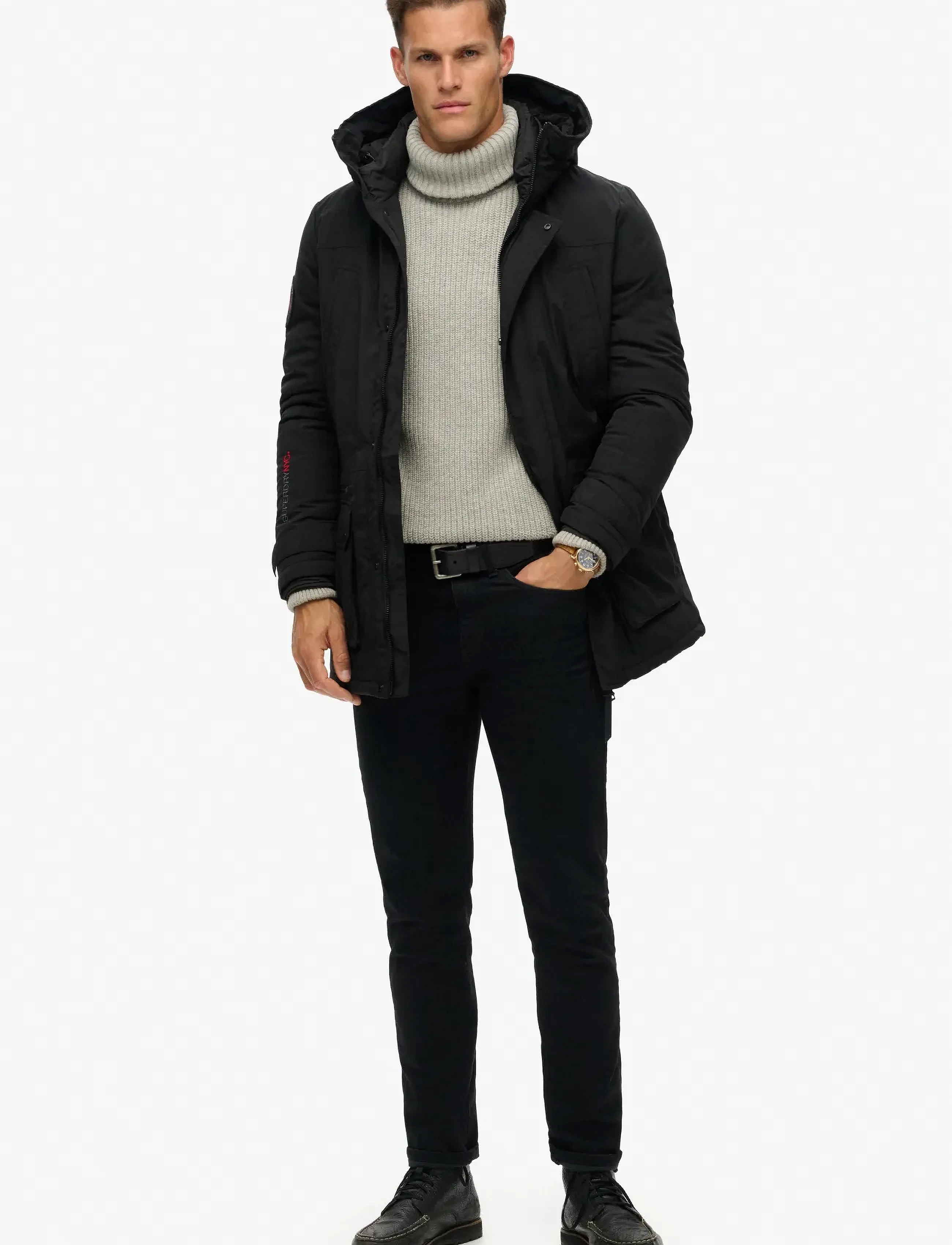 Superdry - CITY PADDED PARKA JACKET - black - 4