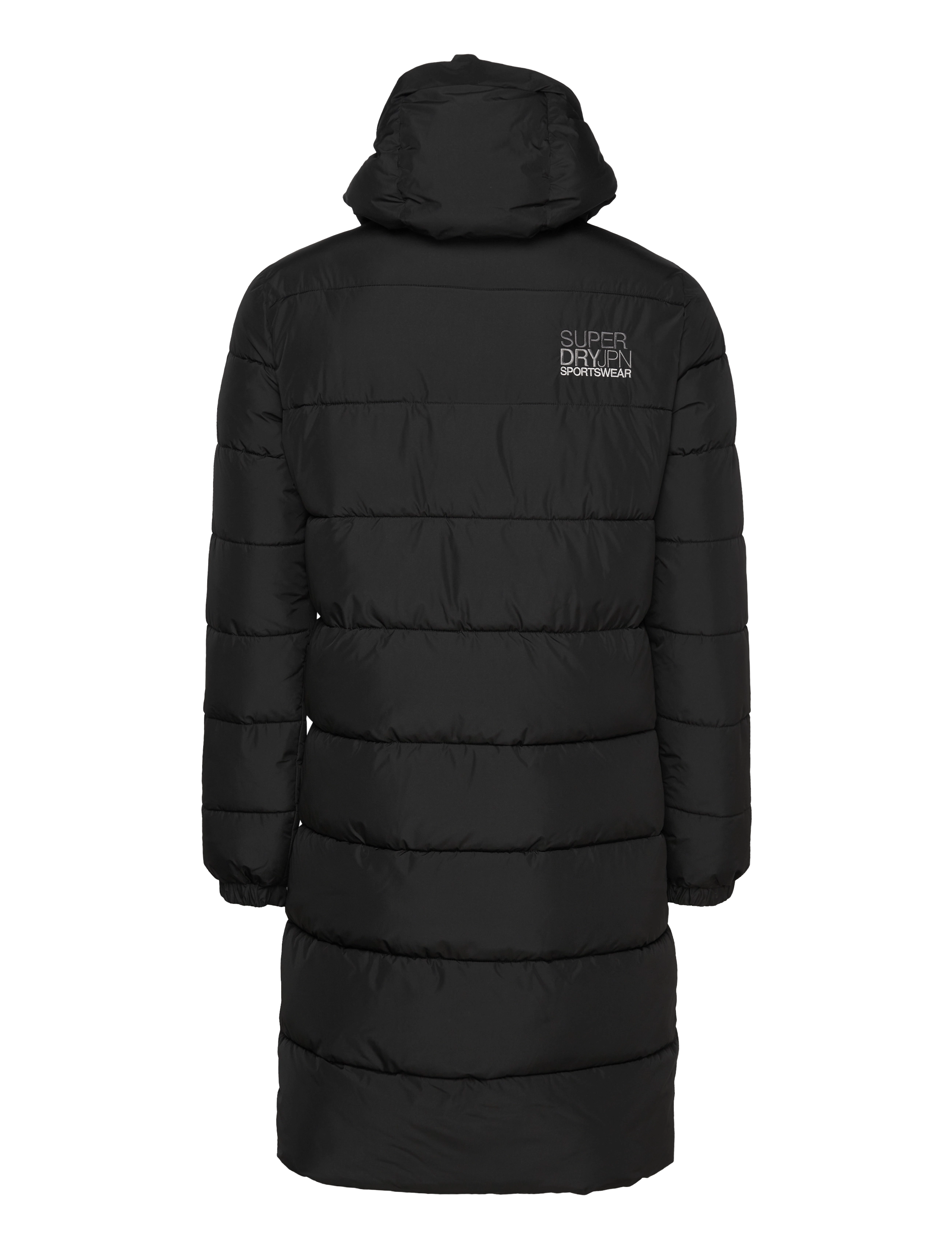 Superdry - HOODED LONGLINE SPORTS PUFFER - black - 1