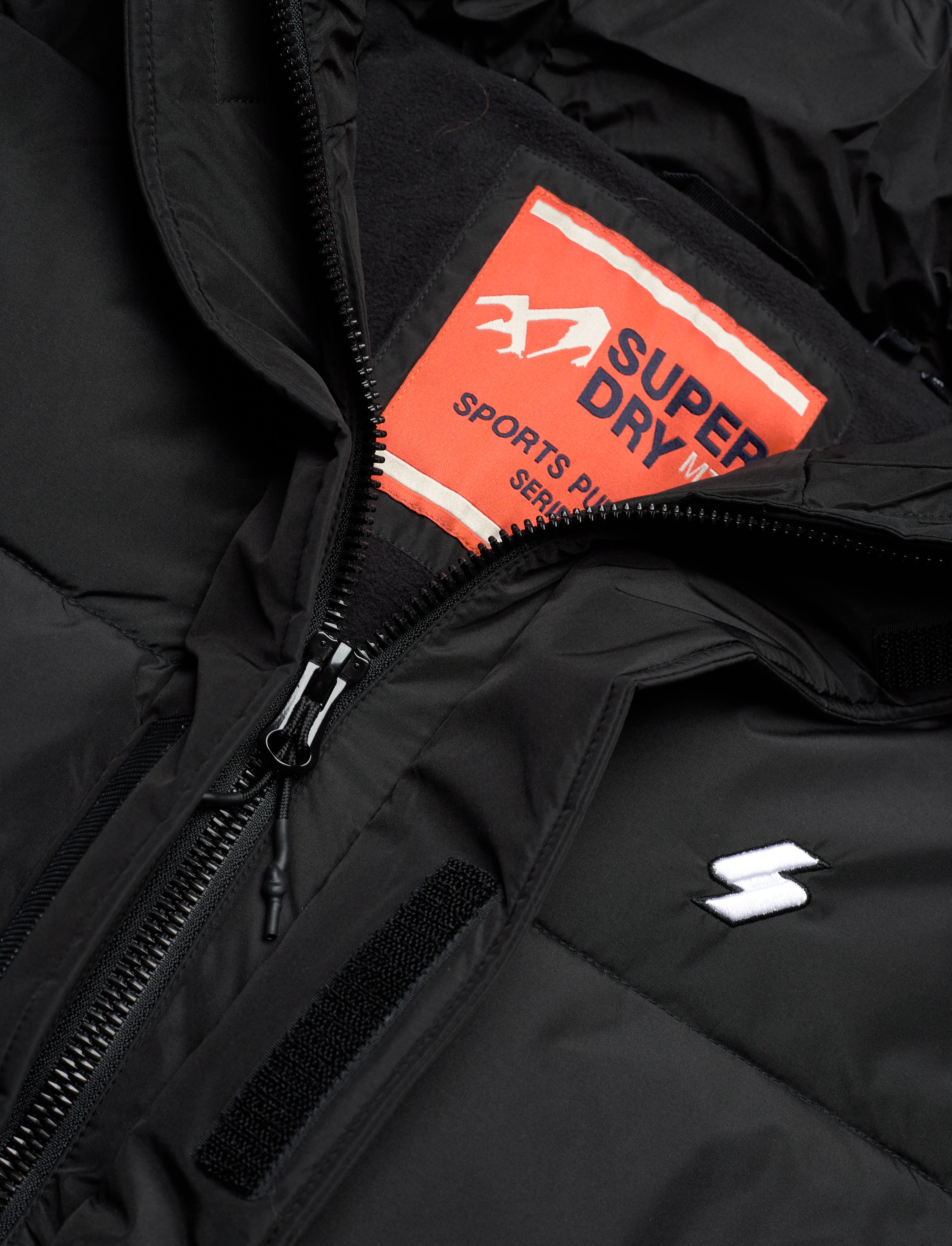 Superdry - HOODED LONGLINE SPORTS PUFFER - black - 5