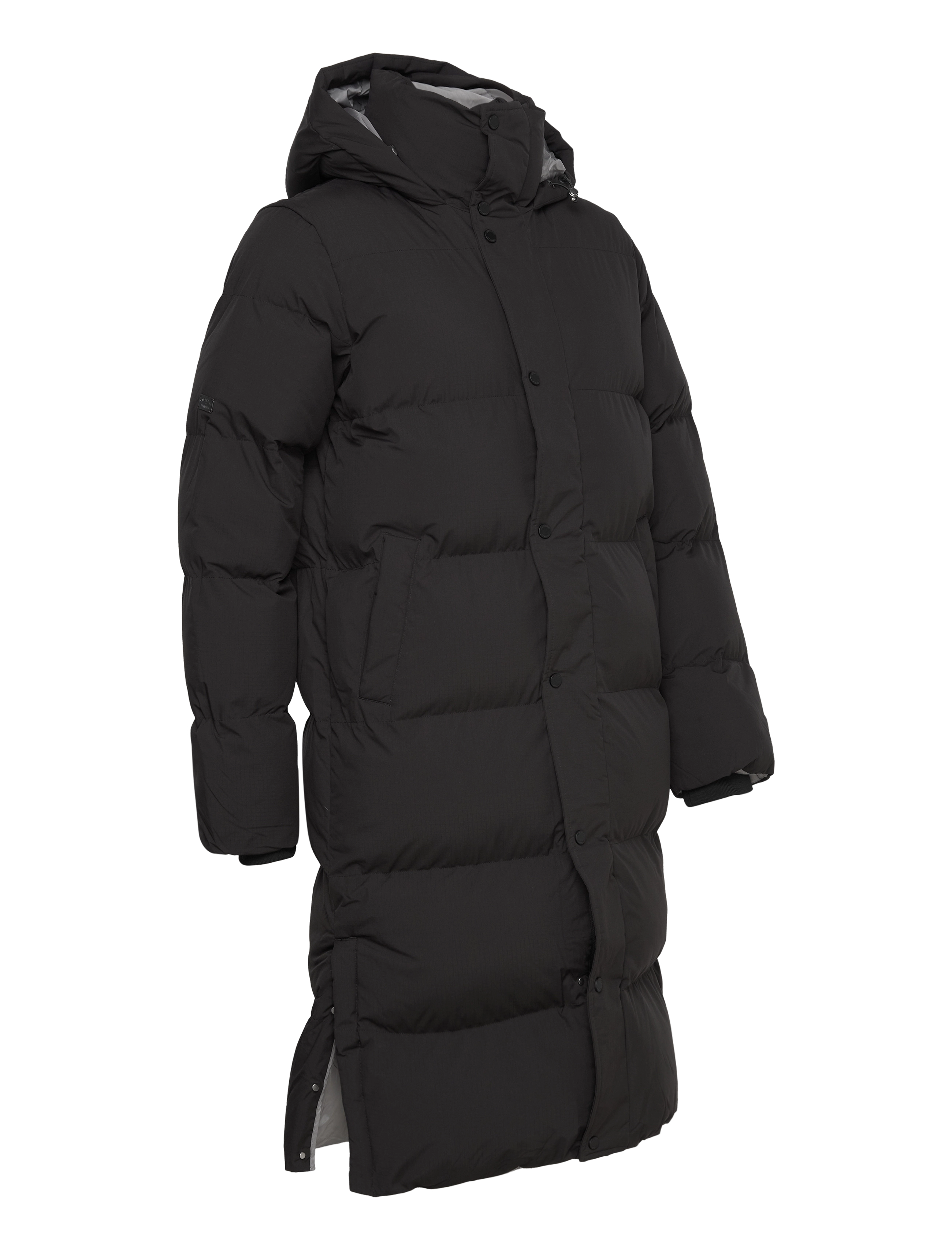 Superdry - LONGLINE HOODED PUFFER COAT - black - 3