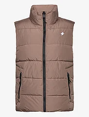 Superdry - SPORTS PUFFER GILET - vestes - fossil brown - 0