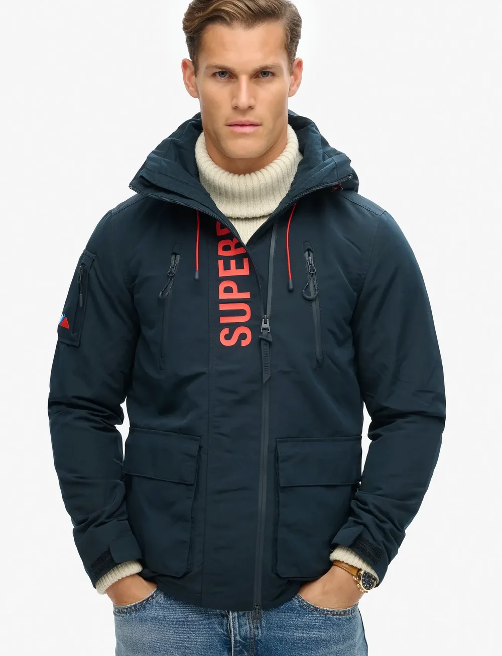 Superdry - ULTIMATE WINDCHEATER - winterjacken - eclipse navy/bold orange - 4
