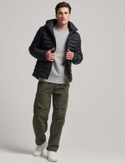 Superdry - HOODED FUJI SPORT PADDED JKT - winter jackets - black - 3