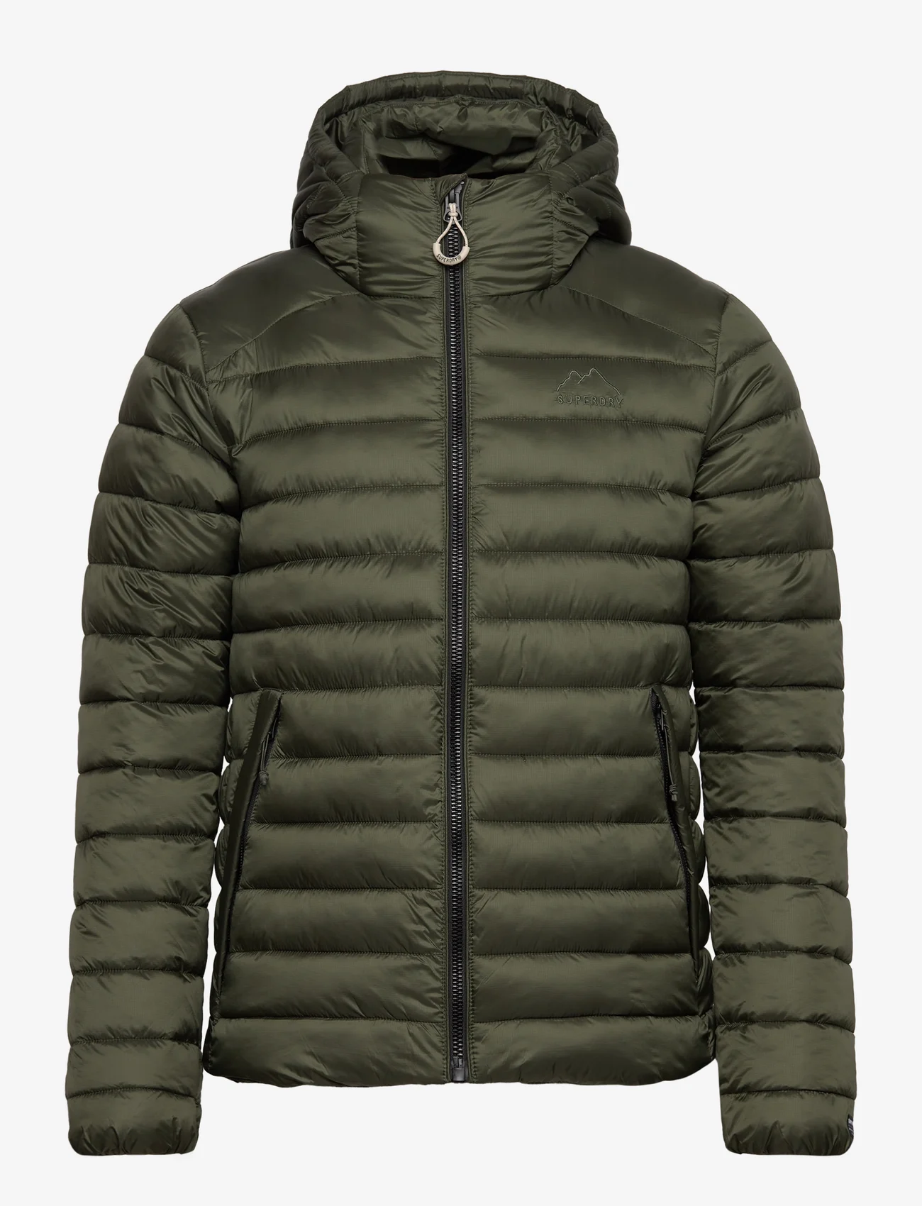 Superdry - HOODED FUJI SPORT PADDED JKT - winter jackets - dark moss green - 0