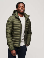Superdry - HOODED FUJI SPORT PADDED JKT - winter jackets - dark moss green - 2