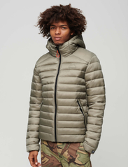Superdry - HOODED FUJI SPORT PADDED JKT - winter jackets - light khaki green - 2