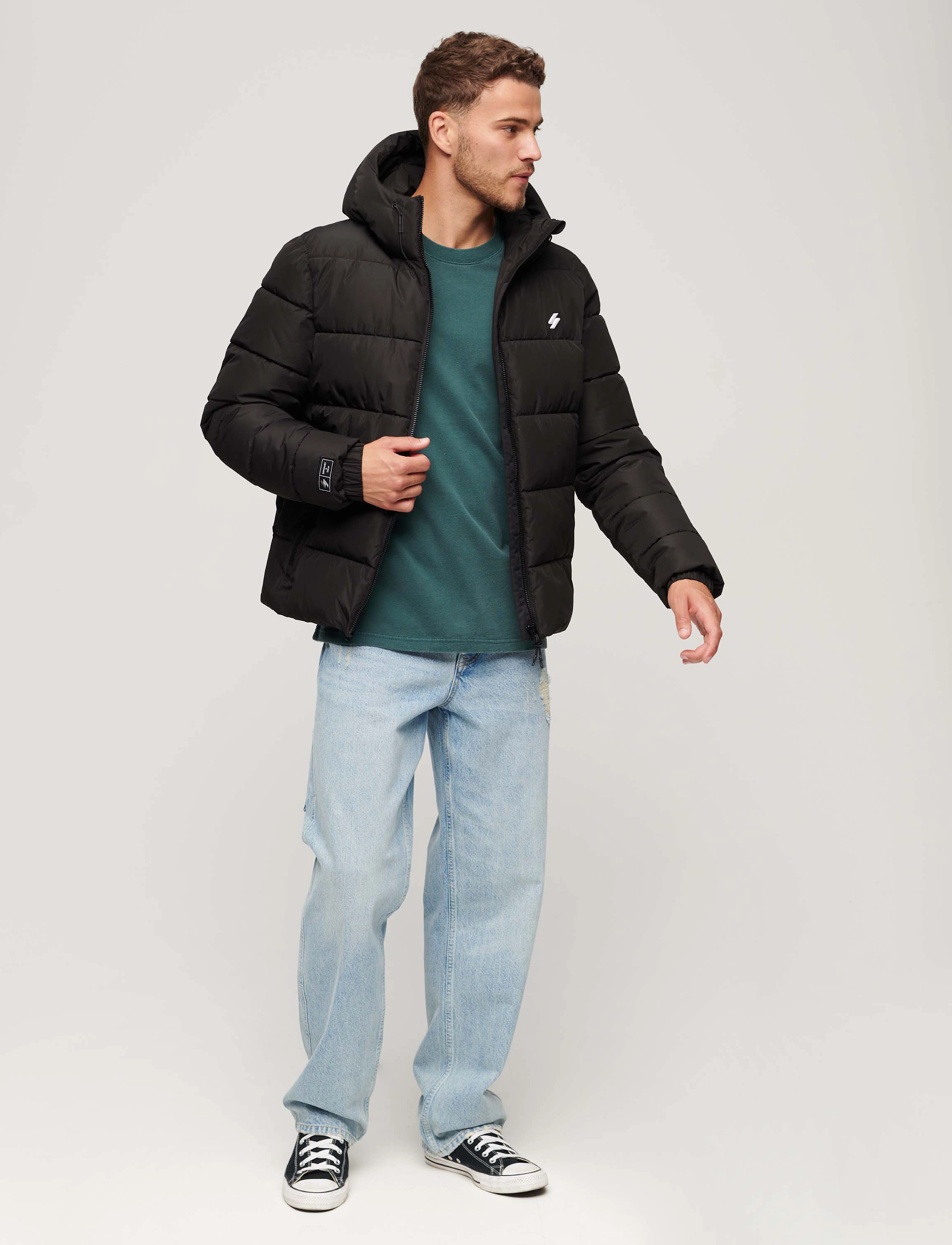 Superdry - HOODED SPORTS PUFFR JACKET - black - 3