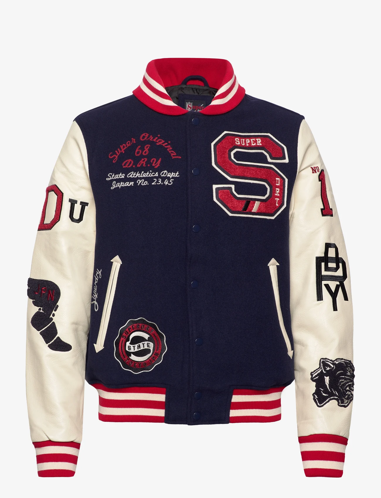 Superdry - COLLEGE VARSITY PATCHED BOMBER - atlantic navy - 0