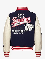 Superdry - COLLEGE VARSITY PATCHED BOMBER - atlantic navy - 1