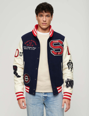 Superdry - COLLEGE VARSITY PATCHED BOMBER - atlantic navy - 5
