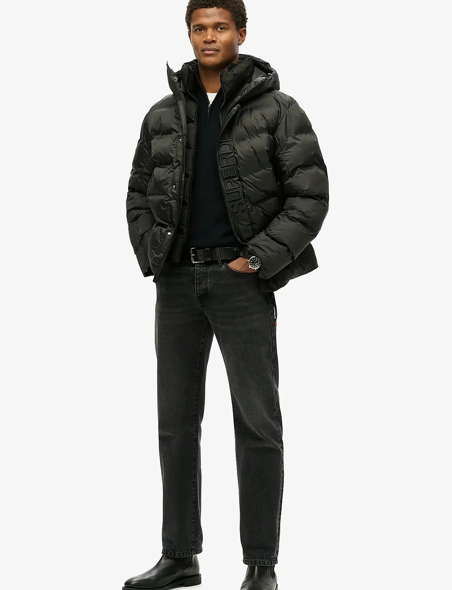 Superdry - HOODED CITY GRAPHIC PUFFER JKT - black - 5