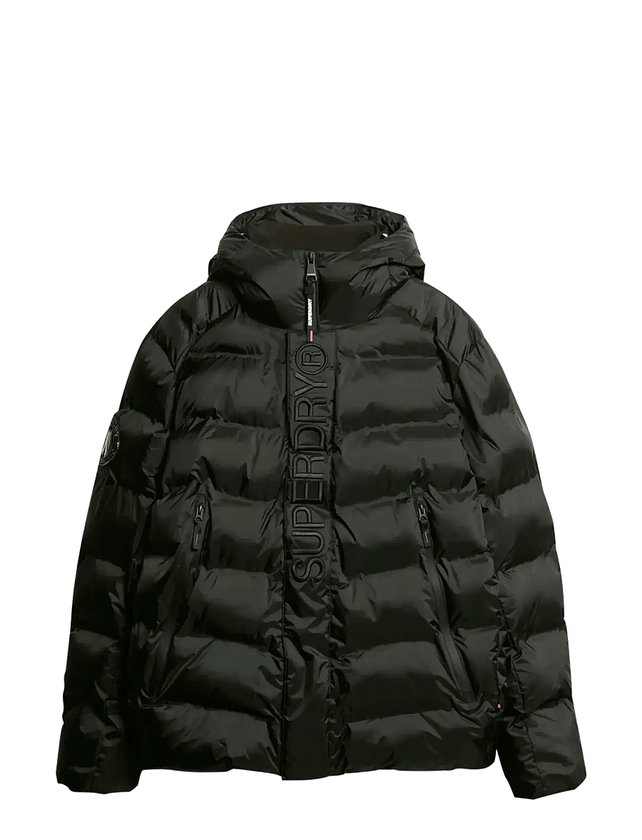 Superdry - HOODED CITY GRAPHIC PUFFER JKT - black - 2