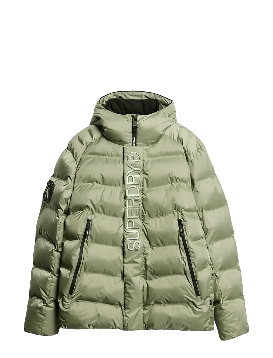 Superdry - HOODED CITY GRAPHIC PUFFER JKT - herbstjacken - seagrass green - 1