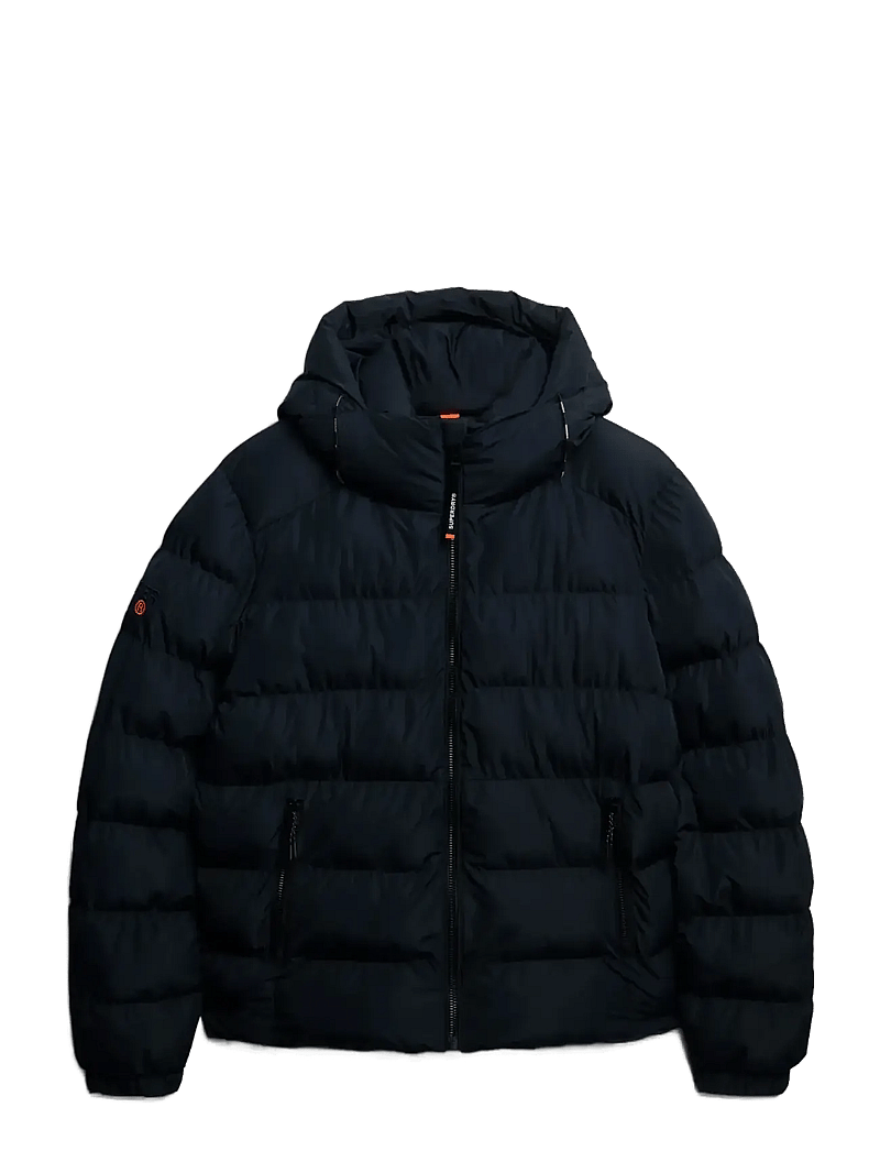 Superdry - HOODED SPORTS PUFFER JACKET - dunjakker - eclipse navy/eclipse navy - 1