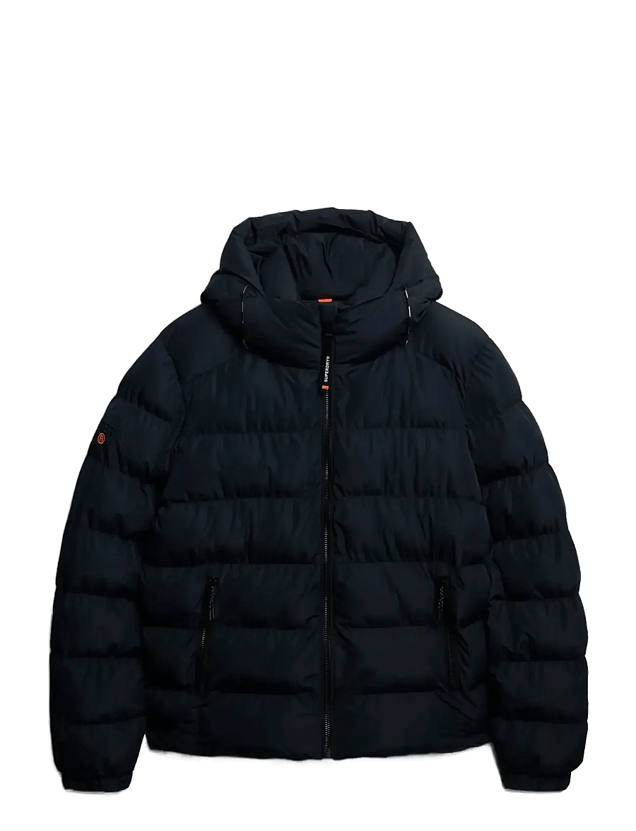 Superdry - HOODED SPORTS PUFFER JACKET - dunjakker - eclipse navy/eclipse navy - 1