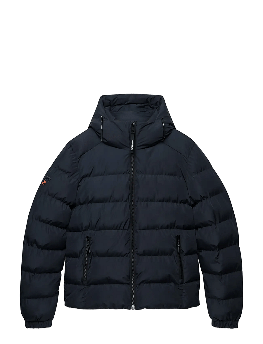 Superdry - HOODED SPORTS PUFFER JACKET - dunjackor - eclipse navy/eclipse navy - 1