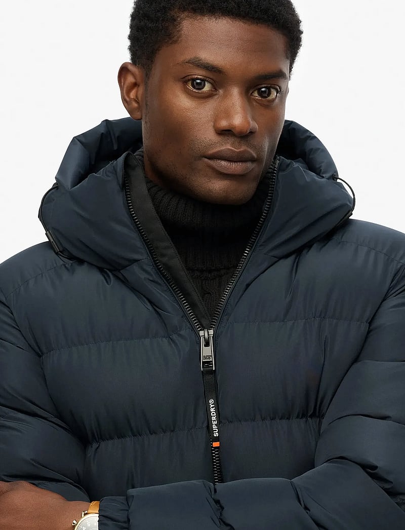 Superdry - HOODED SPORTS PUFFER JACKET - dunjakker - eclipse navy/eclipse navy - 2