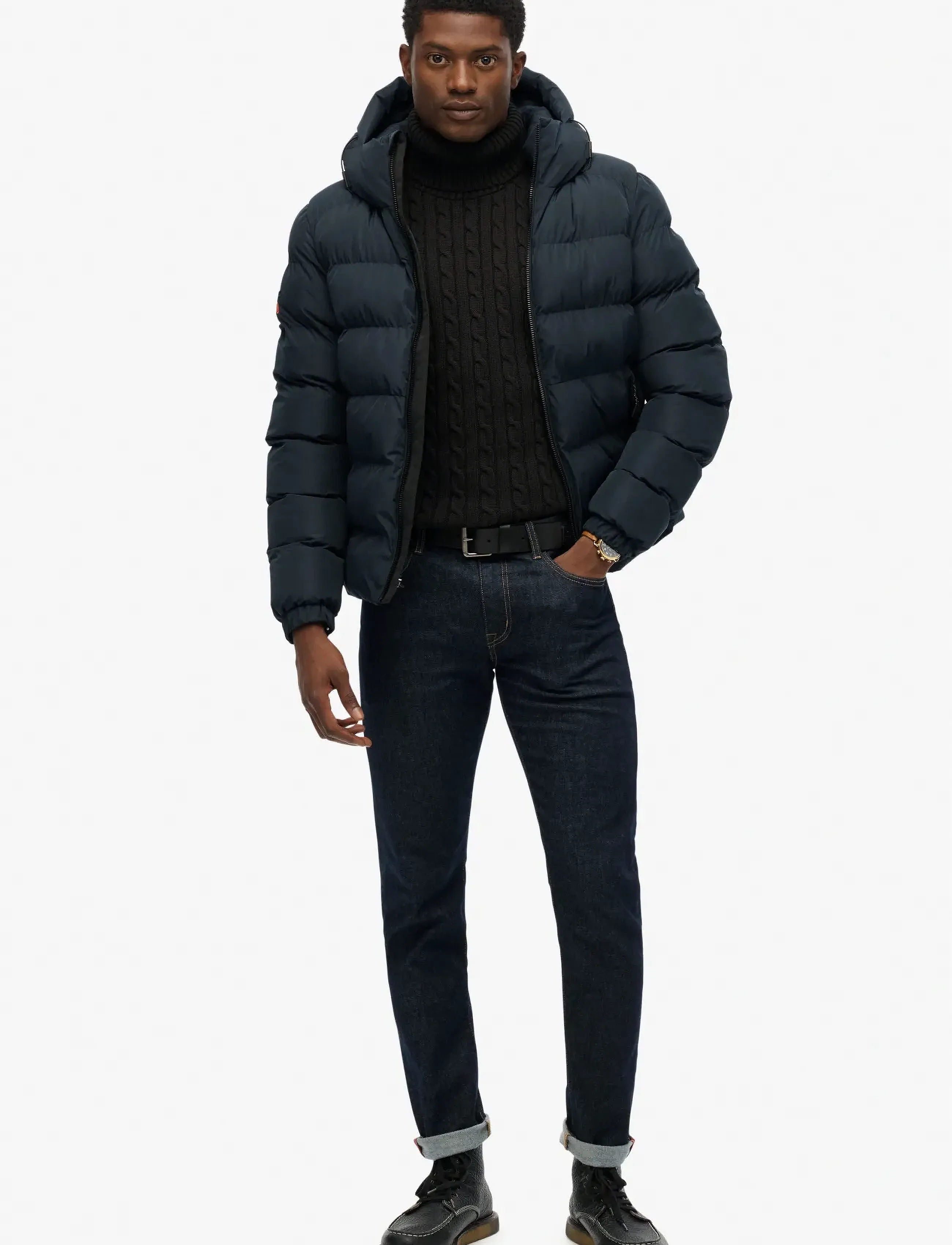 Quiltad sportjacka med huva 9