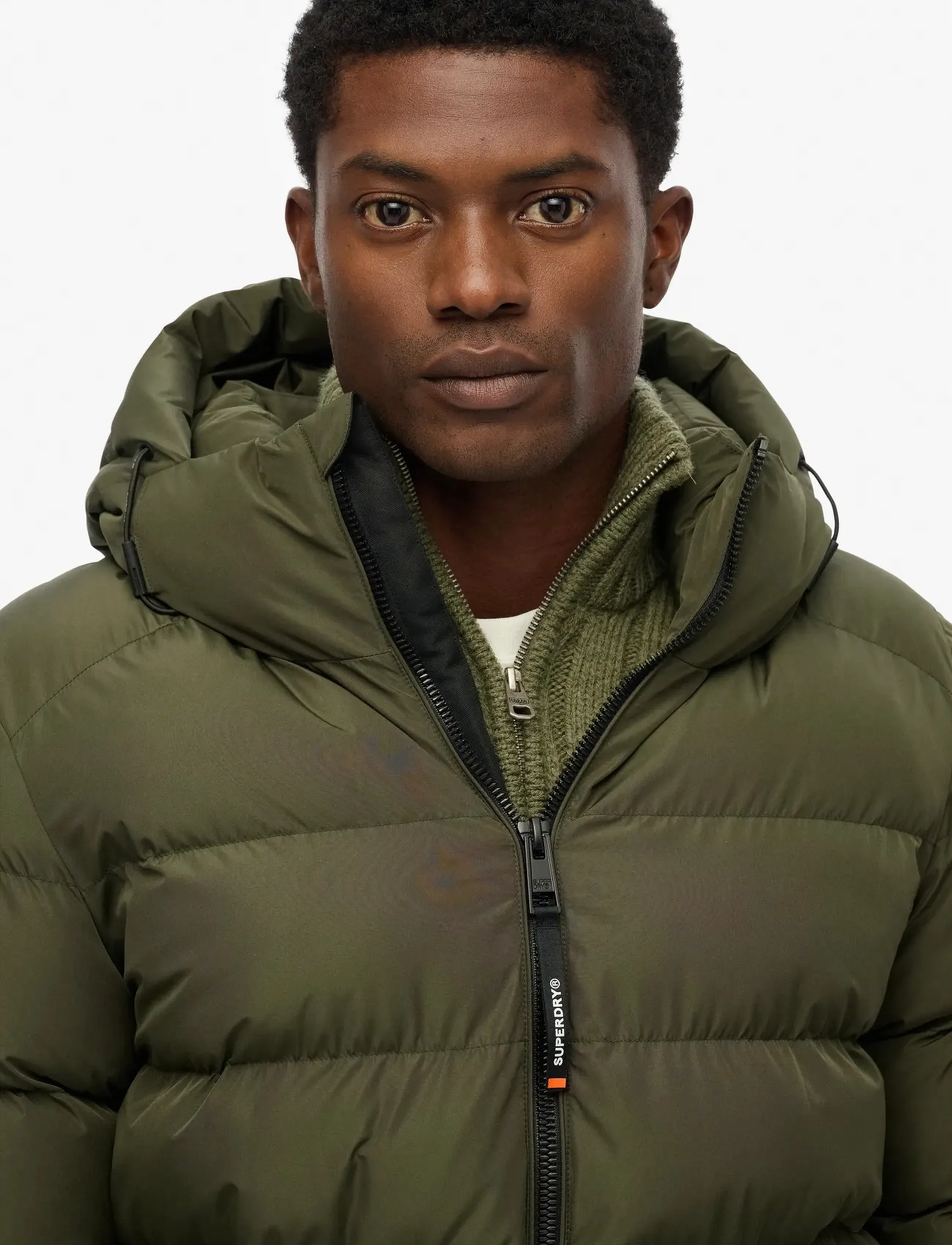 Superdry - HOODED SPORTS PUFFER JACKET - dunjakker - army khaki/army khaki - 2