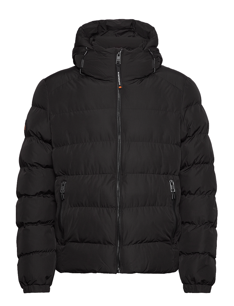 Superdry - HOODED SPORTS PUFFER JACKET - winterjacken - black - 0