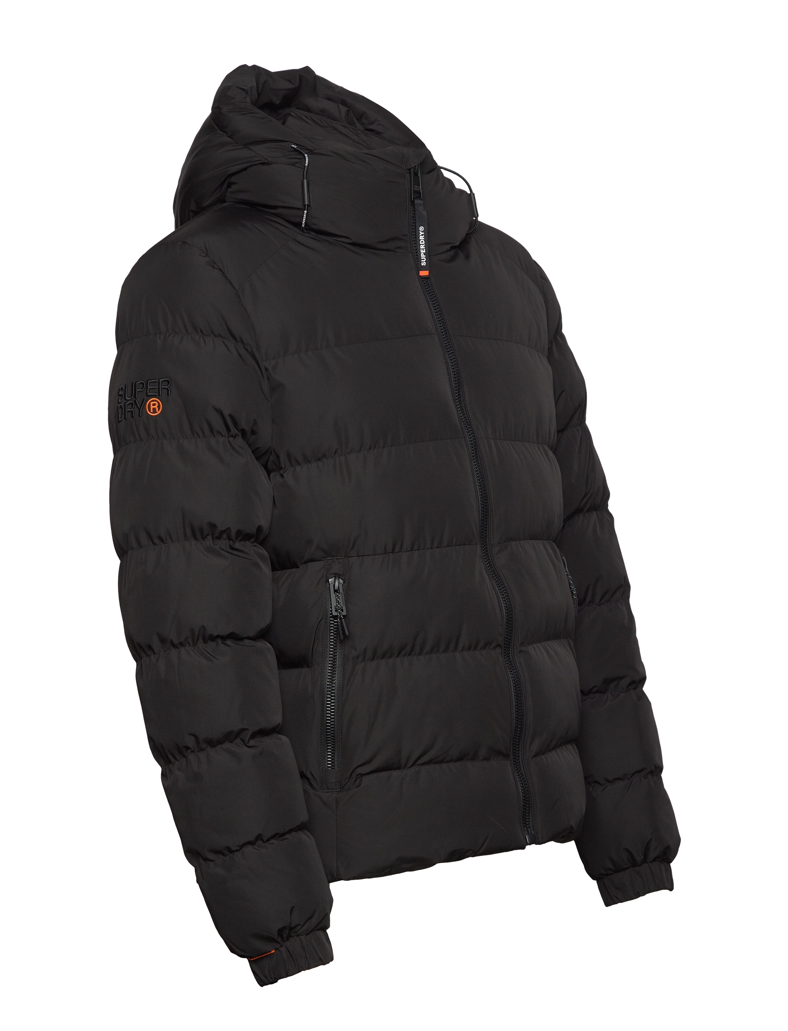 Superdry - HOODED SPORTS PUFFER JACKET - vinterjakker - black - 2