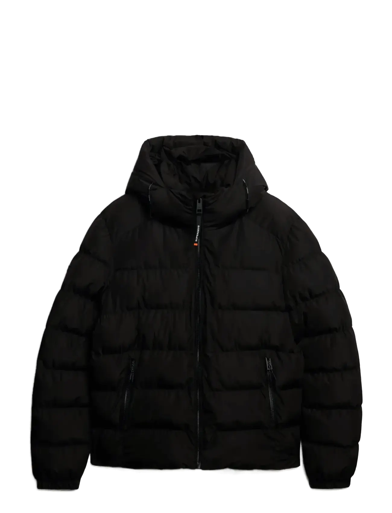 Superdry HOODED SPORTS PUFFER JACKET - Virsjakas un mēteļi - BLACK/BLACK / black