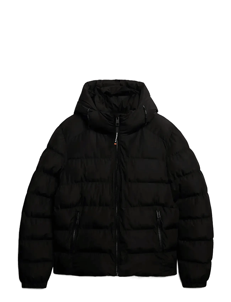 Superdry - HOODED SPORTS PUFFER JACKET - vinterjakker - black/black - 1
