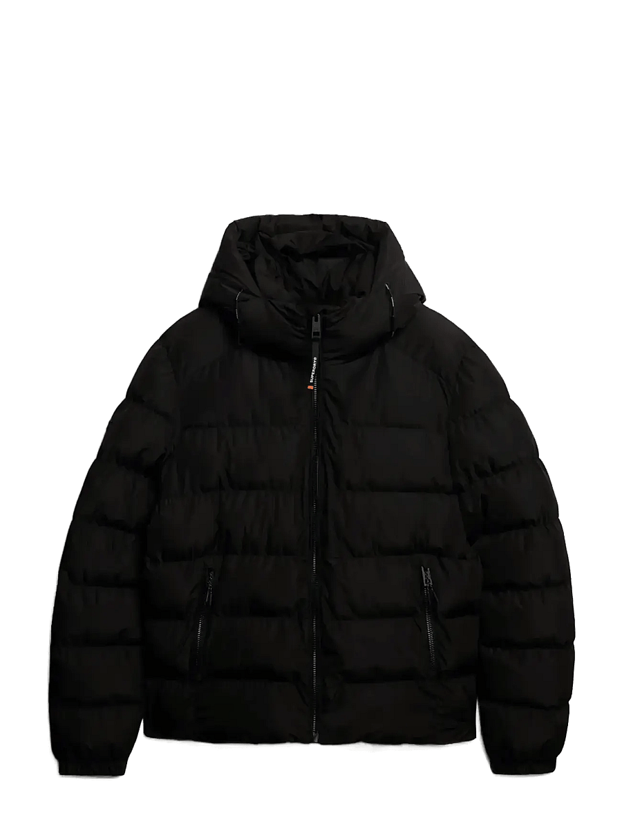 Superdry - HOODED SPORTS PUFFER JACKET - donsjassen - black/black - 1