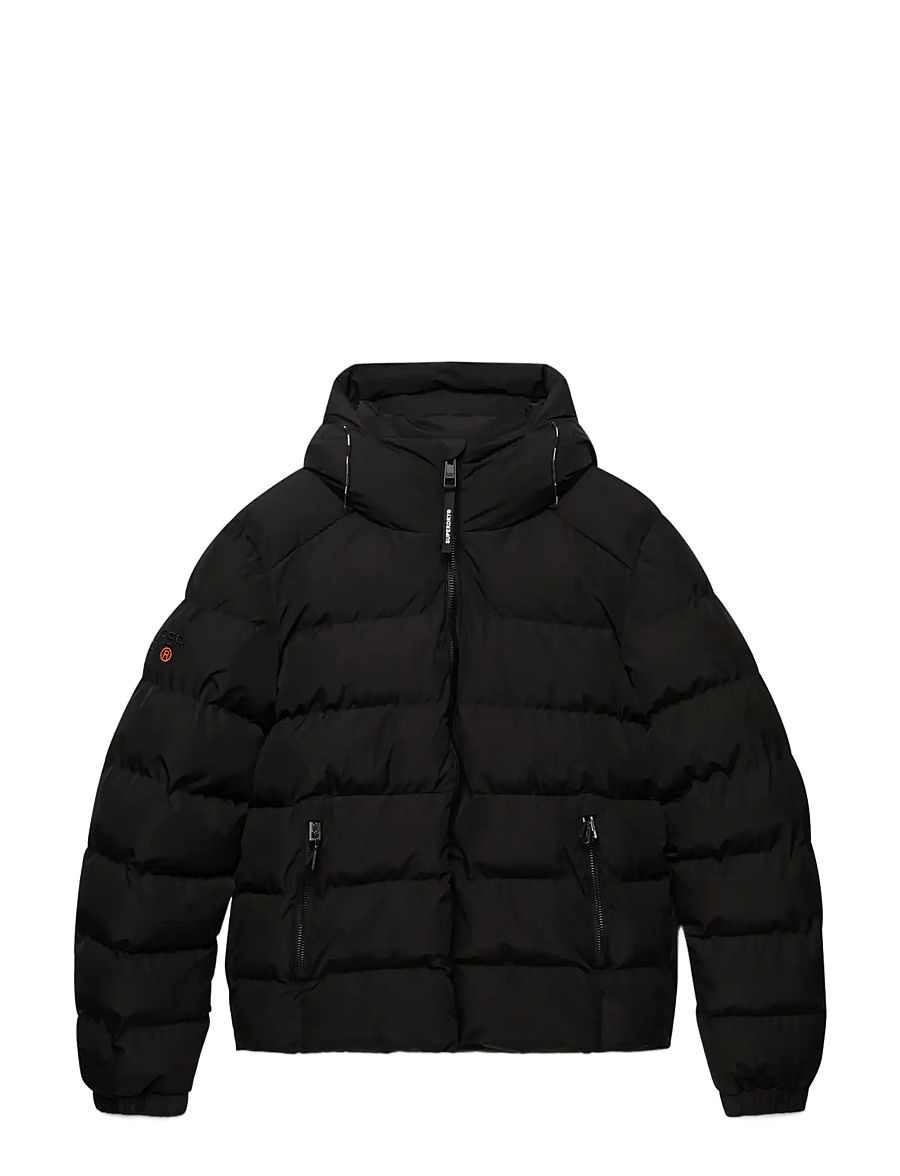 Superdry - HOODED SPORTS PUFFER JACKET - dunjakker - black/black - 2