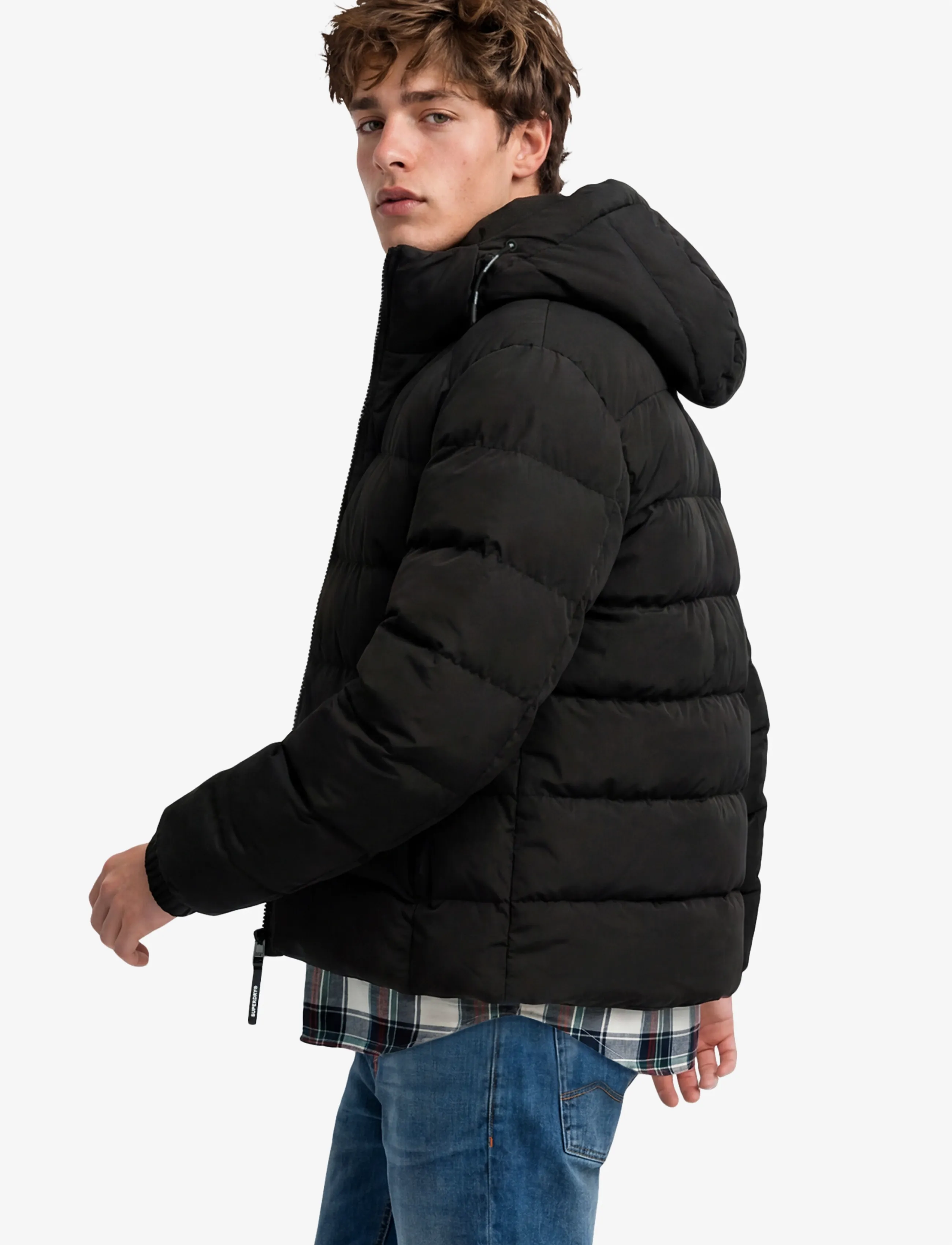 Superdry - HOODED SPORTS PUFFER JACKET - sulejoped - black/black - 3