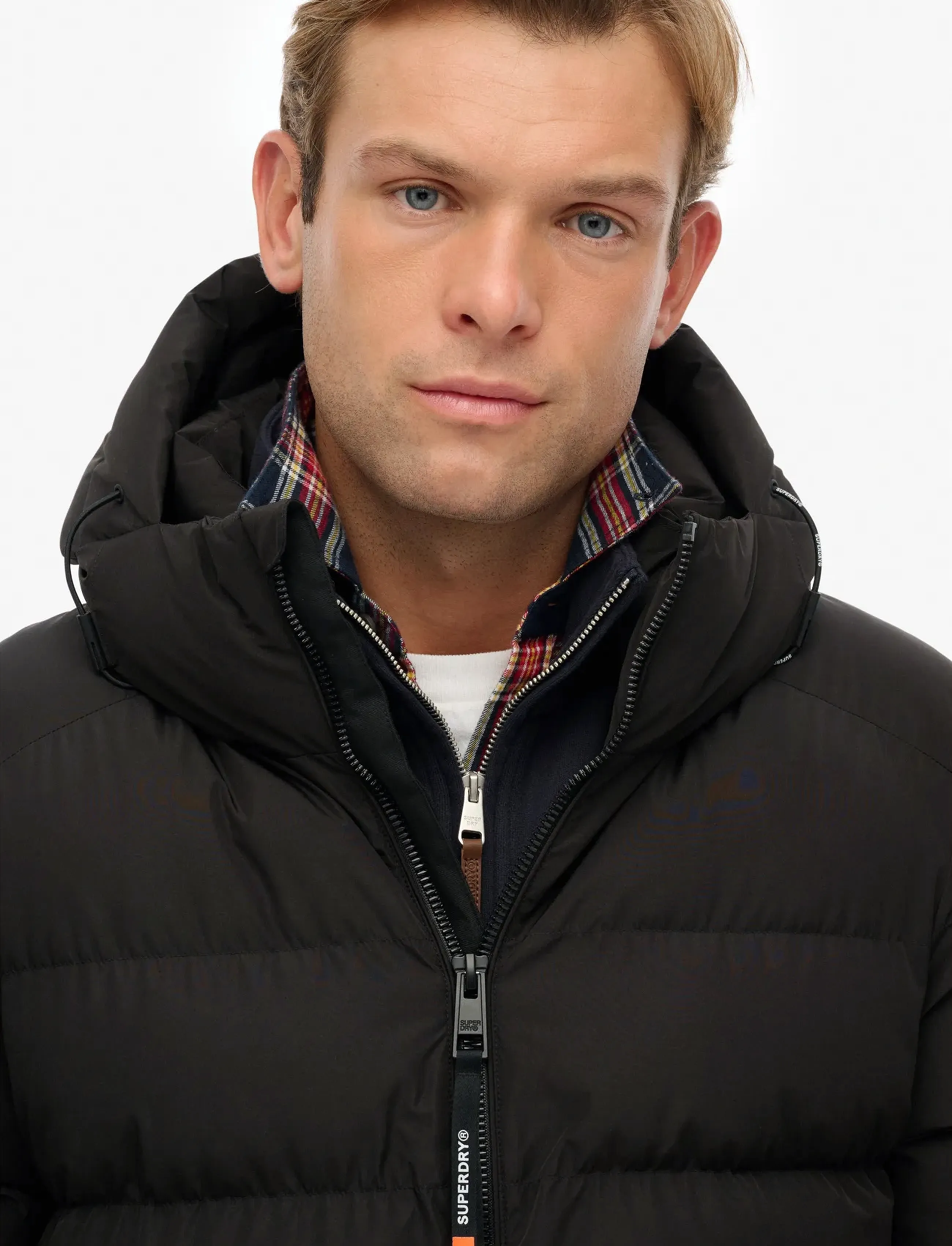 Superdry - HOODED SPORTS PUFFER JACKET - down jackets - black/black - 2