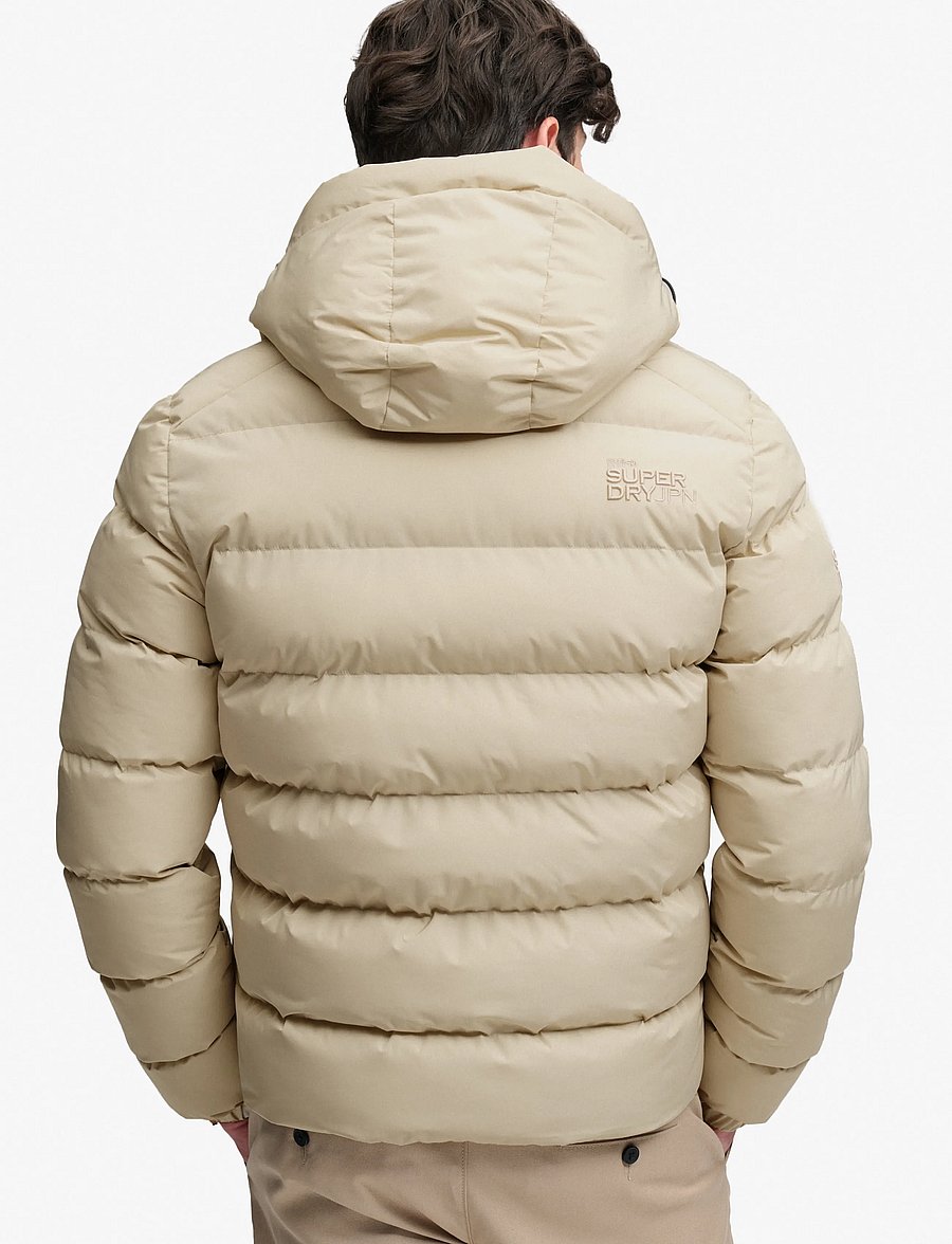 Superdry - HOODED SPORTS PUFFER JACKET - dunjackor - climbing chalk - 3