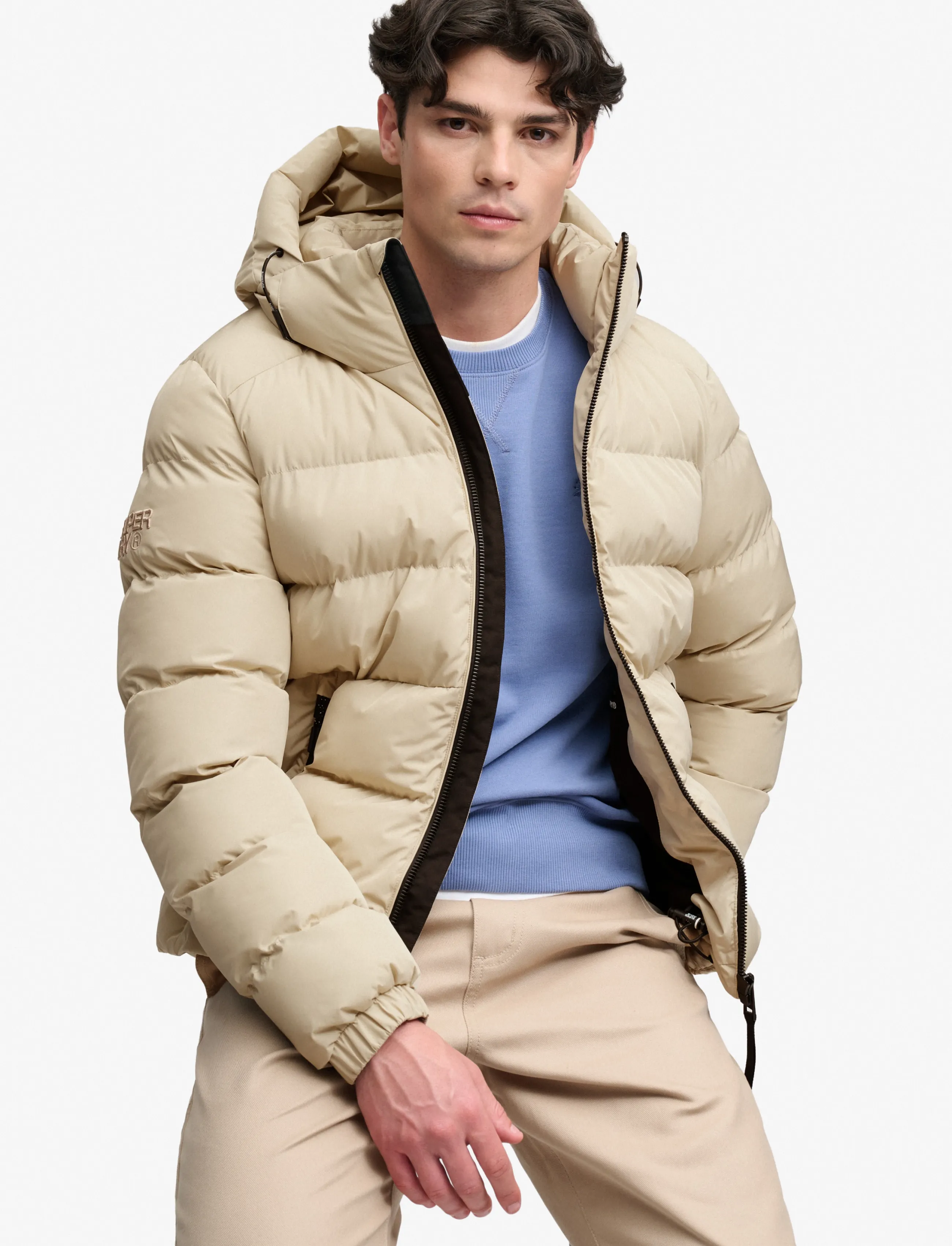 Superdry Hooded Sports Puffer Jacket dunjackor herr – bild 6