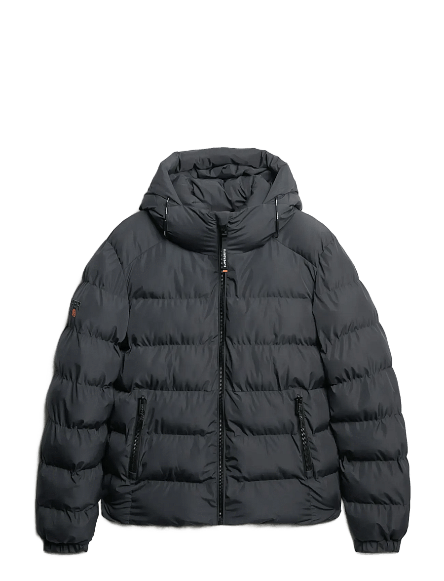 Superdry - HOODED SPORTS PUFFER JACKET - daunenjacken - ebony/ebony - 3