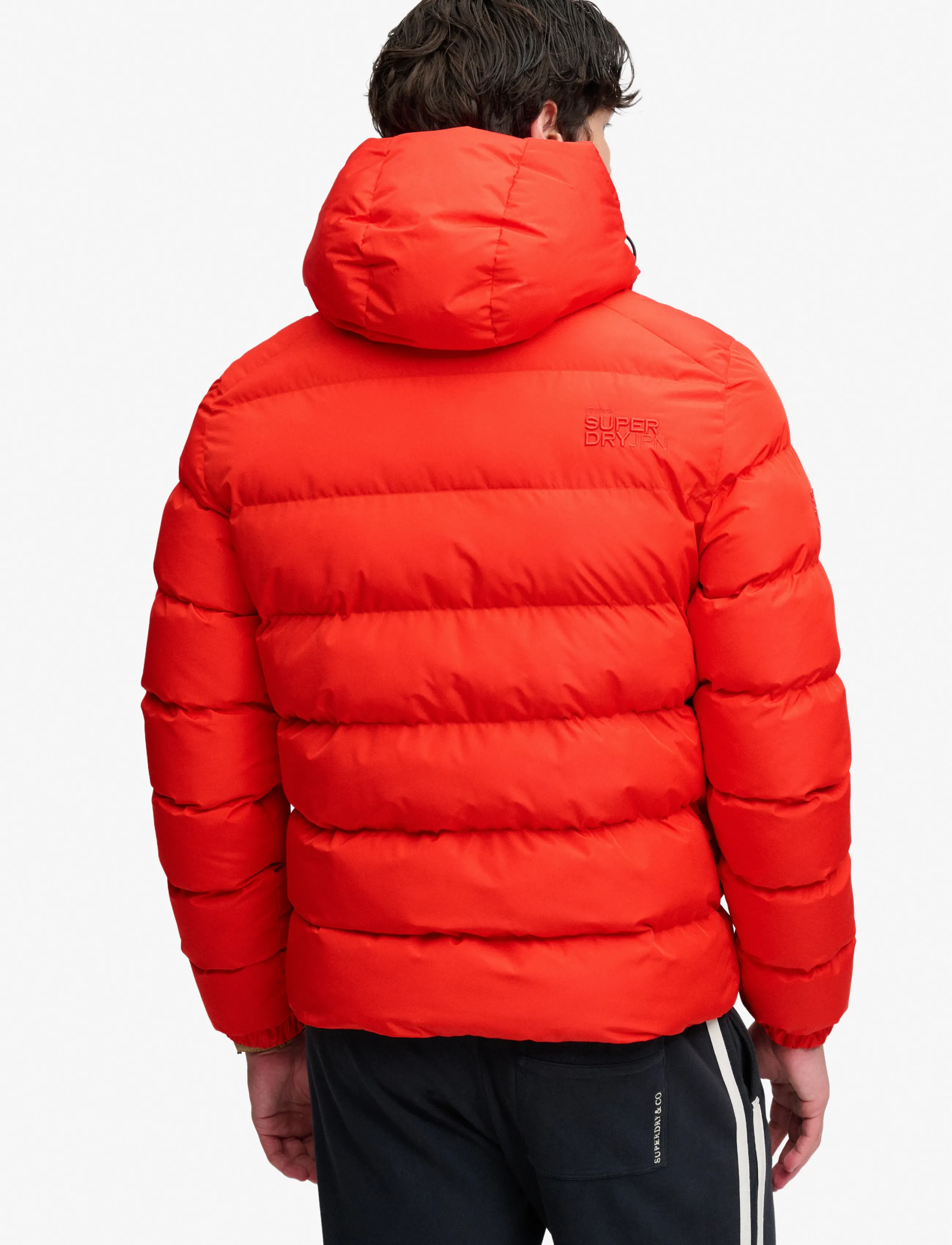 Superdry - HOODED SPORTS PUFFER JACKET - dunjackor - lead red - 3